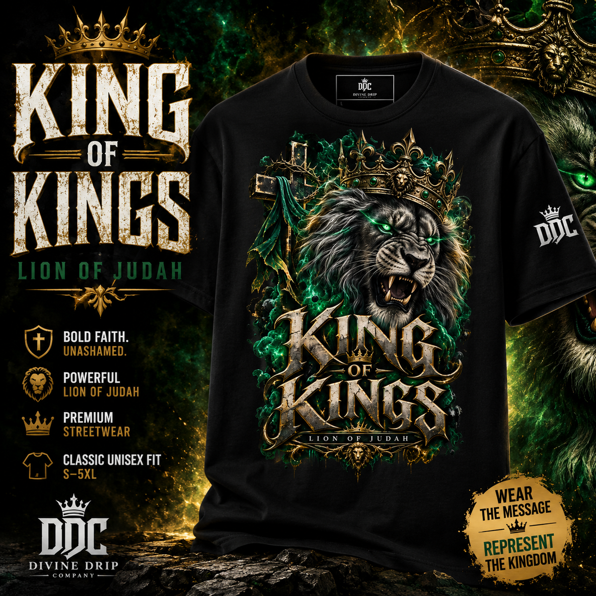 King of Kings Lion of Judah T-Shirt | Christian Streetwear