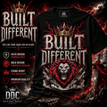 Built Different Christian Shirt | Lion of Judah T-Shirt | Faith Streetwear | Jesus Graphic Tee | Bold Christian Apparel