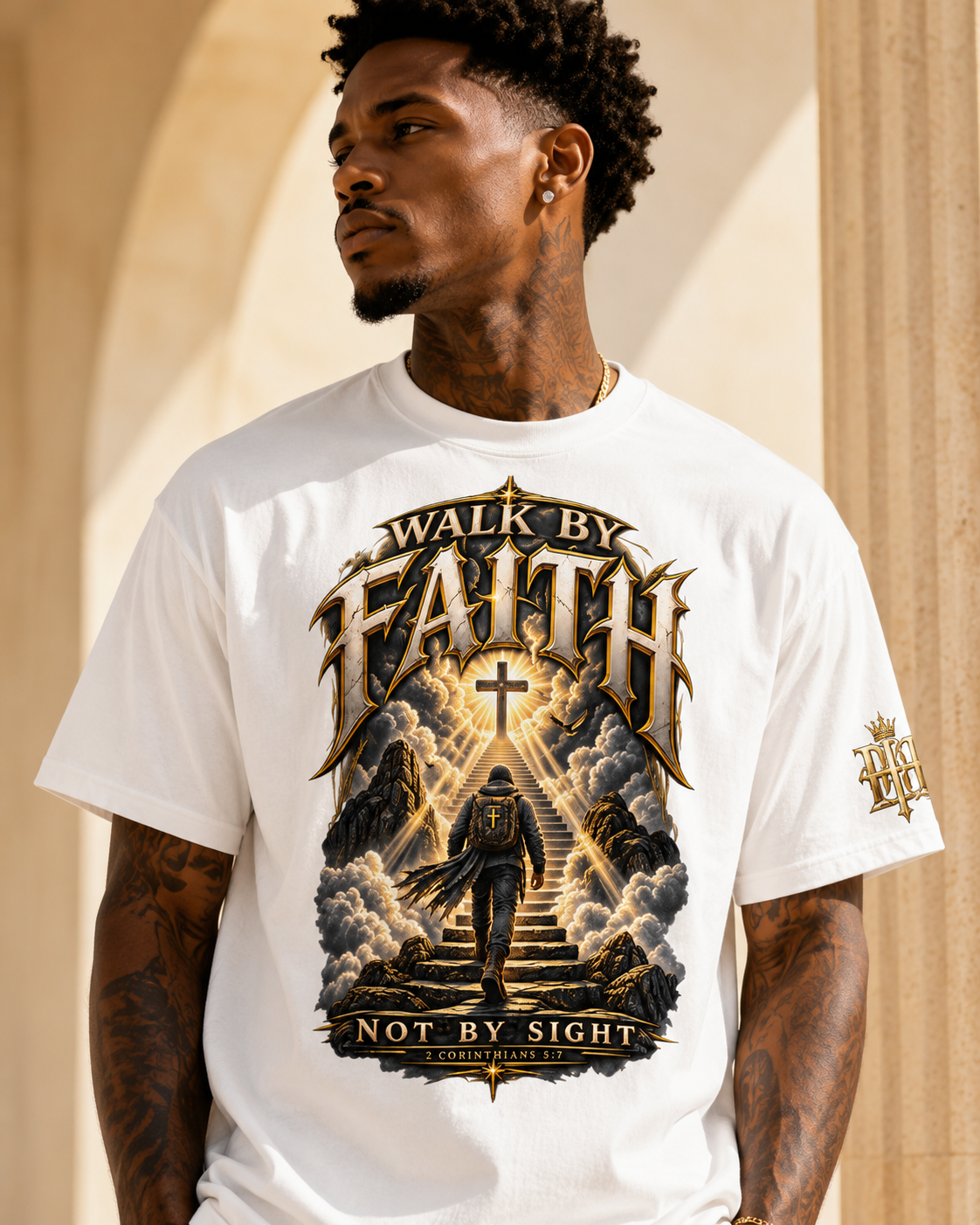 Walk By Faith Christian T-Shirt | Not By Sight Streetwear