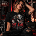 She Fears No Evil Christian Women's T-Shirt | Psalm 23 Faith Shirt