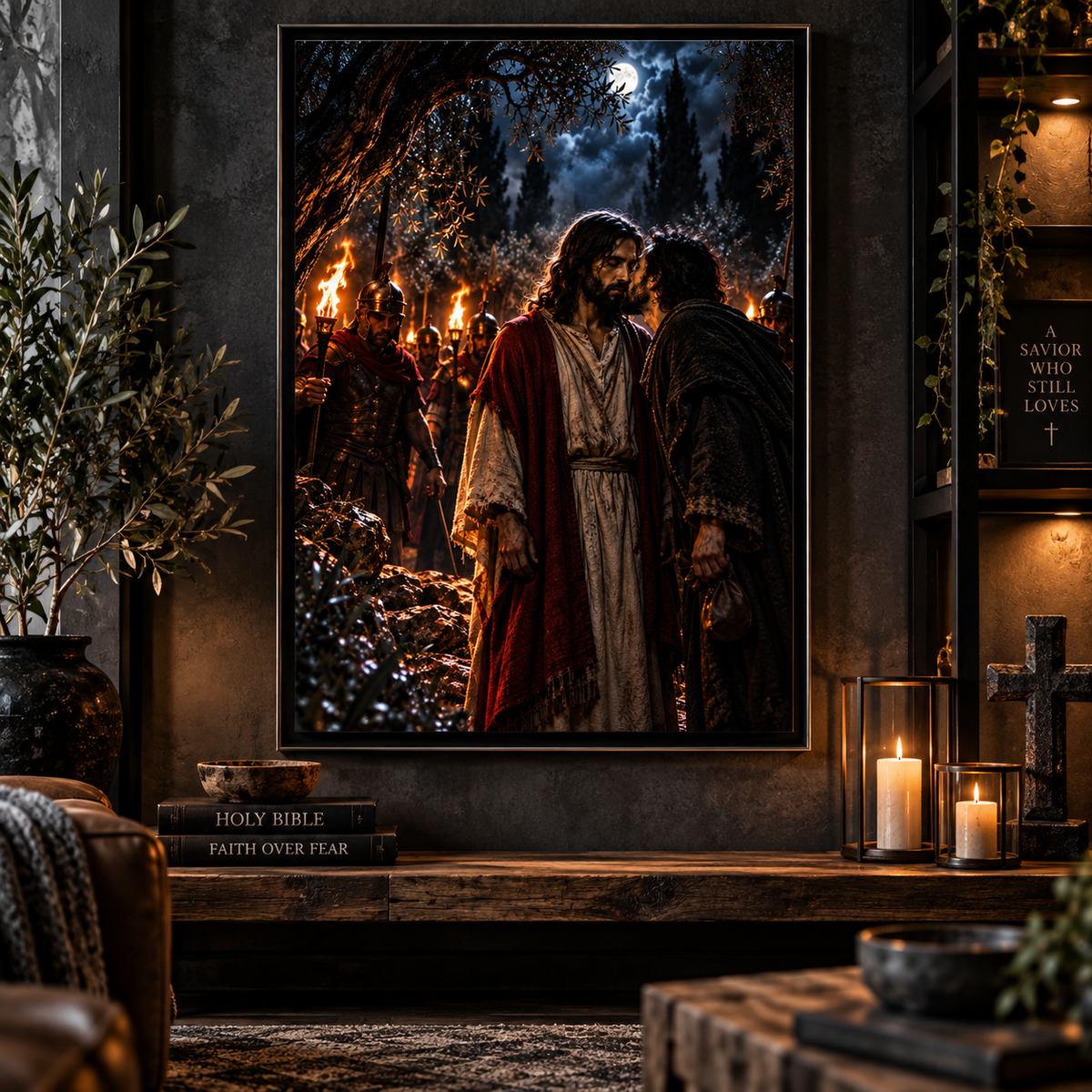 The Betrayal of Jesus Christian Wall Art | Judas Kiss Poster
