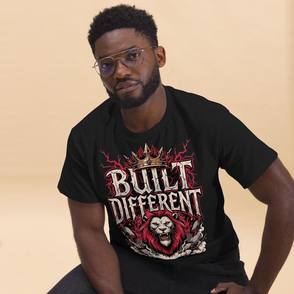 Built Different Christian Shirt | Lion of Judah T-Shirt | Faith Streetwear | Jesus Graphic Tee | Bold Christian Apparel