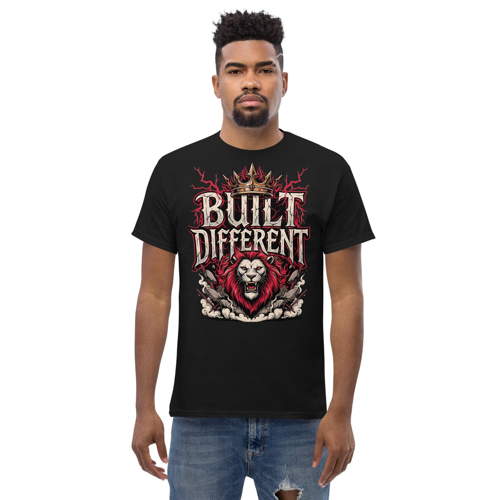 Built Different Christian Shirt | Lion of Judah T-Shirt | Faith Streetwear | Jesus Graphic Tee | Bold Christian Apparel
