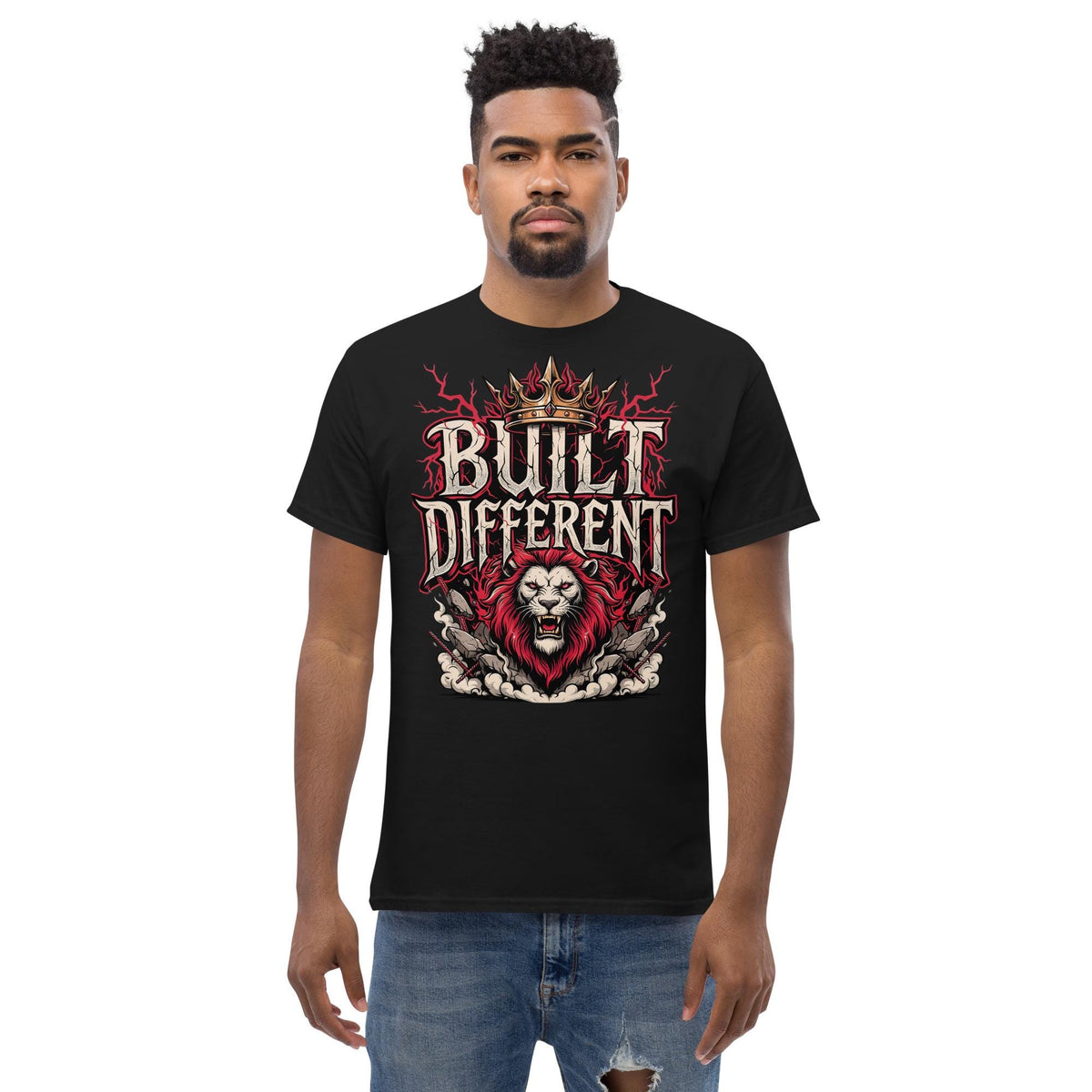 Built Different Christian Shirt | Lion of Judah T-Shirt | Faith Streetwear | Jesus Graphic Tee | Bold Christian Apparel