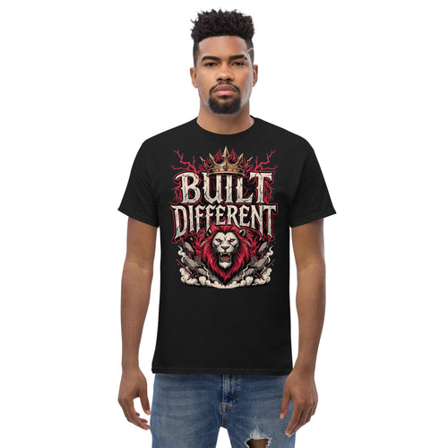 Built Different Christian Shirt | Lion of Judah T-Shirt | Faith Streetwear | Jesus Graphic Tee | Bold Christian Apparel