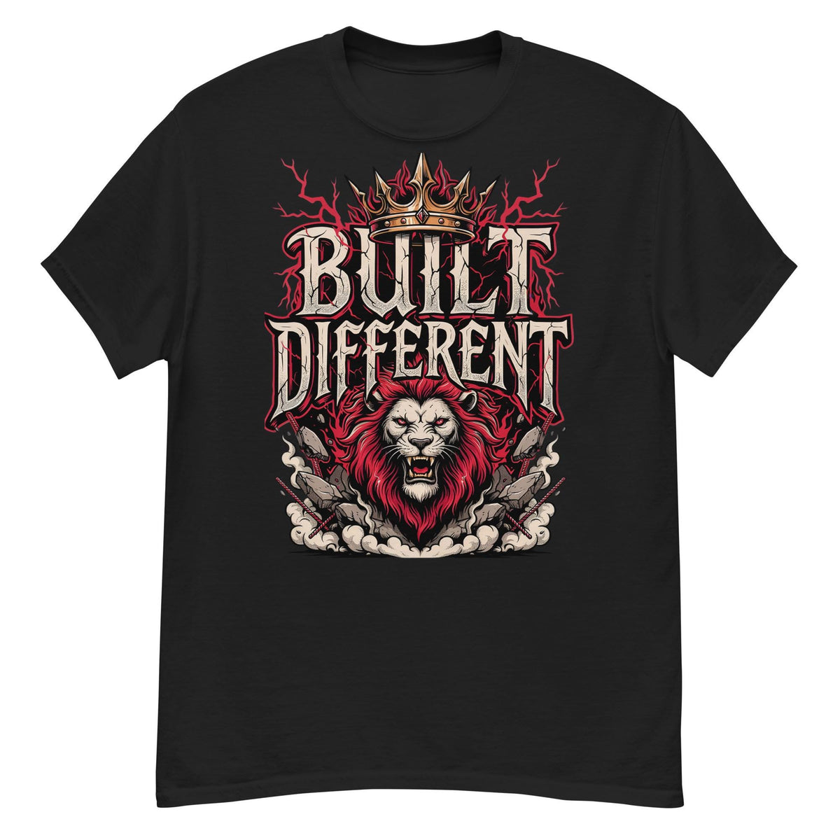 Built Different Christian Shirt | Lion of Judah T-Shirt | Faith Streetwear | Jesus Graphic Tee | Bold Christian Apparel