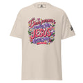Dear Person Reading This Jesus Loves You Christian T-Shirt in Natural with colorful floral John 3:16 design and Divine Drip Company sleeve logo